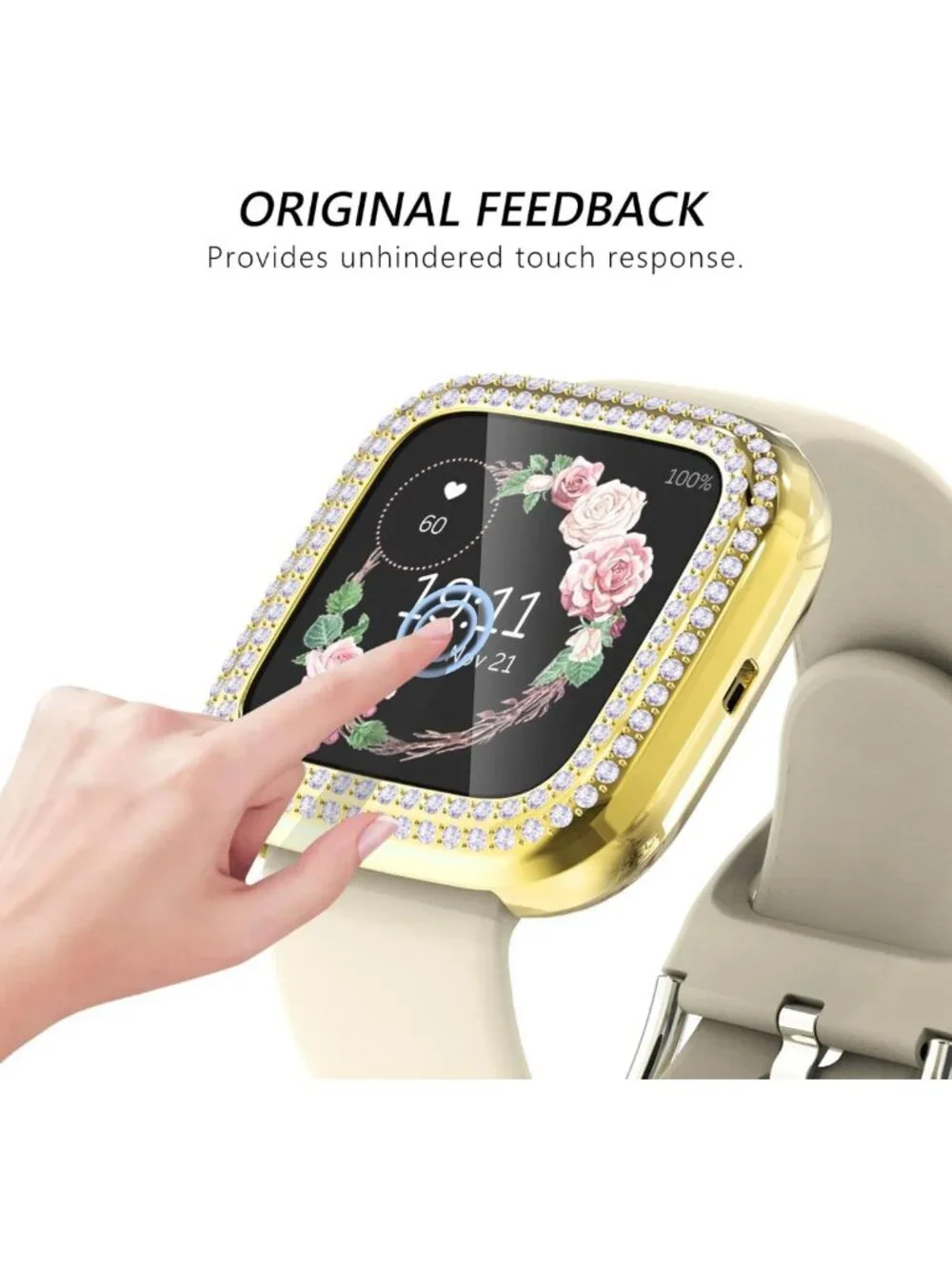 10 Pack Soft TPU Screen Protector Case for Fitbit Versa 2 - Bling Crystal Bumper